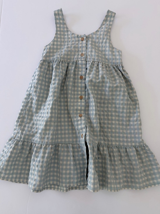 Zara Other - Zara Girls Blue And White Gingham Cotton Dress Size 3-4T PLAY Condition